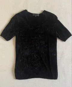 UNTITLED アンタイトル　半袖ニット　ブラック　サイズ9 ワールド