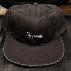 supreme キャップ　25FW 6-Panelダメージ加工　シュプリーム