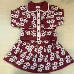 Cheek 花柄カーディガンとスカートセット 韓国子供服