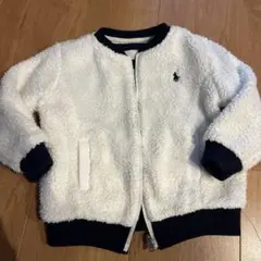 ラルフローレンロゴ付き　リバーシブルボアジャケット70-80cm