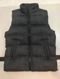 EDIFICE エディフィス　グレンチェック　ウール　ダウンベスト 44 S