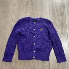 Polo Ralph Lauren パープル カーディガン 3/3T 100cm