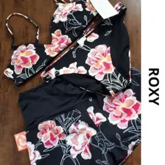 新品タグ付き【 ROXY ロキシー 】 花柄 水着3点セット