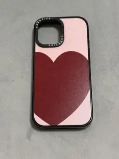 iPhone16pro casetify Red Heart-black - メルカリ