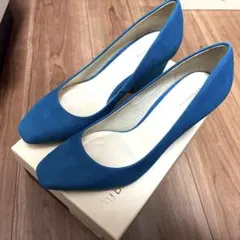 AU BANISTER オゥバニスター パンプス 38 約24cブルー 未使用のサムネイル