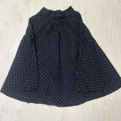 UNIQLO 黒ドット柄フレアスカート Sサイズ