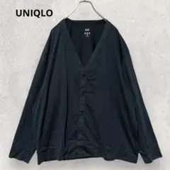 UNIQLO ユニクロ エアリズムカーディガン 4XL 黒 UVカット シンプル