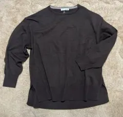 SHOO・LA・RUE ダークブラウン 長袖毛玉レスニット Lサイズ