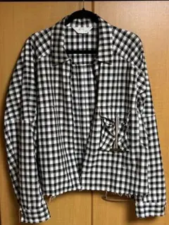 ANCELLM CHECK SHORT ZIPUP SHIRT