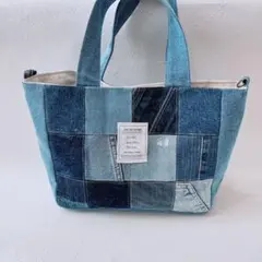 新品】russet ラシット デニム柄 モノグラム ミニショルダーバッグ