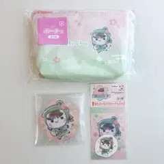 忍たま フリューくじ 中在家長次 ポーチ もちぴこアクスタ など 3点セット