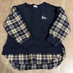 MAKE YOUR DAY トレーナー 100cm チェック柄のサムネイル