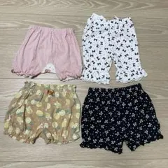新品　ベビー パンツ 4枚　セット 80 90 100 まとめ売り 女の子
