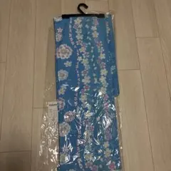 新品 浴衣 単品 ブルー 花柄 綿100% 163cmのサムネイル