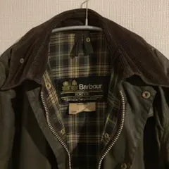 バブアー　ボーダー　オイルドジャケット　カーキ　オリーブ ビンテージ　コート
