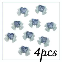 ネイルパーツ リボン ストーン セーラームーン 水色 ブルー 推し活