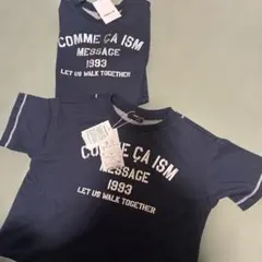 お揃い兄弟年子COMME CA ISM Tシャツ 100cm120cmネイビーのサムネイル