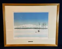 富士山と虹 色鉛筆画 ゴールドフレームの額縁 - メルカリ