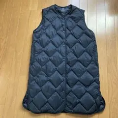 UNIQLO ユニクロ ウルトラライトダウンロングベスト S ブラック収納袋付き