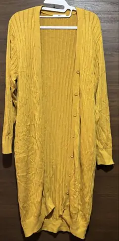 SLY スライ　リブ編み ロングカーディガン マスタード