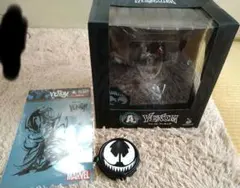 ヴェノム3点セット　happyくじA賞フィギュアステッカー　ポーチ　MARVEL