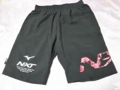 ミズノ N-XT クロスハーフパンツ ブラック×レッド Mサイズ