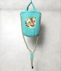 HB1109】60cm紐 ミリタリーライナーリメイクペイシェントバッグ 巾着