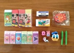 消しゴム　19個　まとめ売　ピカチュウ　ミッキーマウス　フルーツ　動物　MONO