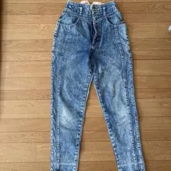 ハイウエスト　ケミカルデニム