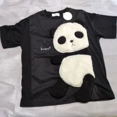 リベット&サージ　パンダ　カットソー　ブラックのサムネイル