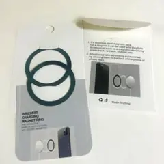 Magsafe対応 リング 磁気増強 メタルリング シルバー　2つ入り