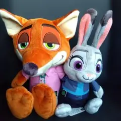ディズニー　ズートピア2ペアぬいぐるみ　ニック＆ジュディ