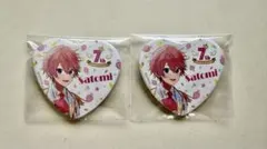すとぷり7th Anniversary ハート型缶バッジ さとみ 2個