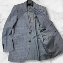 PX21 美麗◎Lサイズ位ゼニア Zegna トロピカル チェック ジャケットのサムネイル