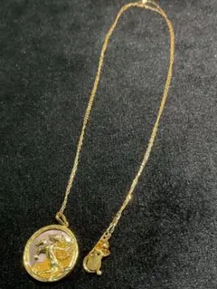 中古美品 星座コイン 馬 トップゴールド ネックレス K18 3g - メルカリ