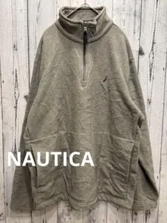 ♠️ NAUTICA ノーティカ　ノーチカ　ハーフジップフリース　US古着　袖ロゴ