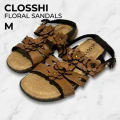 CLOSSHI クロッシー サンダル 3865 M ブラウン フラワー 靴のサムネイル