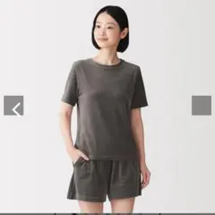 無印良品 コットンベロア半袖Tシャツ