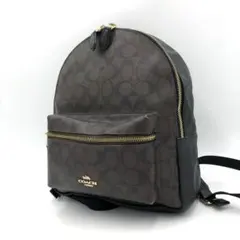 COACH コーチ リュック バックパック シグネチャー 茶×黒 F32200