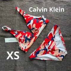 新品】カルバンクライン 水着 ビキニ カラフル　迷彩　XSのサムネイル