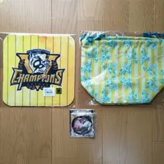 阪神タイガース2025リーグ優勝記念タオル・才木投手缶バッジ・TORACO巾着