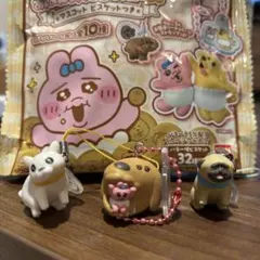 おぱんちゅうさぎとわんころ マスコット　チワワ　パグ　食べないで