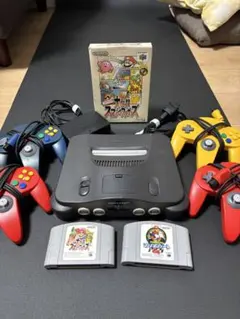 NINTENDO64 本体 コントローラー4つ ゲーム2本付き