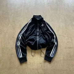 90s adidas triple black track jacket Y2K