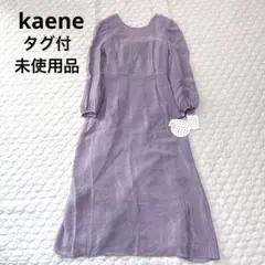 タグ付未使用品　kaene カエン　シアーオーガンジーワンピース　紫　パープル