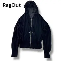 【美品】RagOut シアーニットパーカー　Mサイズ ブラック　レイヤード　透け