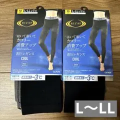 RIZAP GUNZE 着圧レギンス COOL ー3°c L-LL 2枚セット