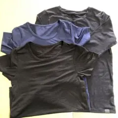 UNIQLO GUヒートテック 140cm 3セット 黒・紺・青