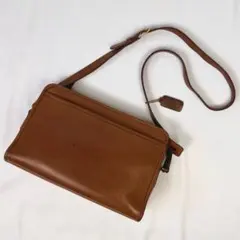 希少 COACH オールドコーチ ショルダーバッグ ジップ レザー ブラウン