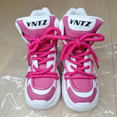 23cm 厚底スニーカー ハイカット カラフル ピンク レディース